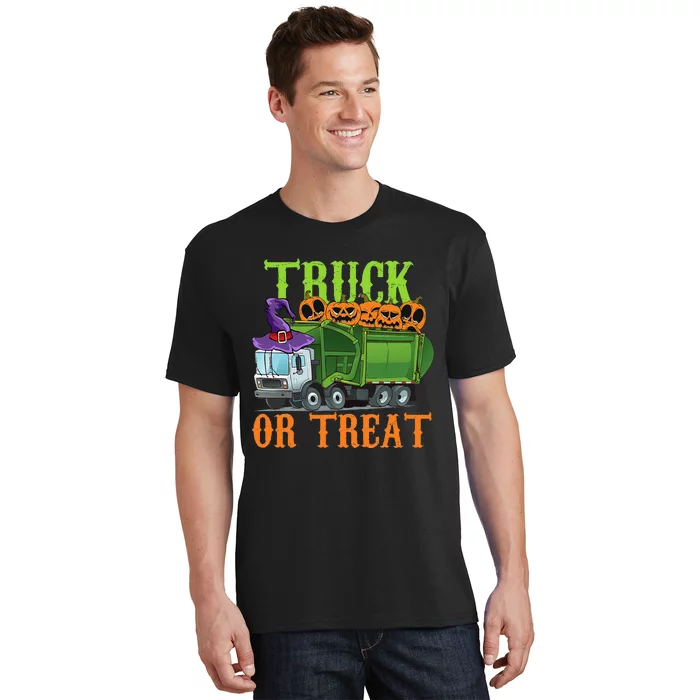 Spooky Trash Truck Pumpkins Halloween Baby Costume T-Shirt