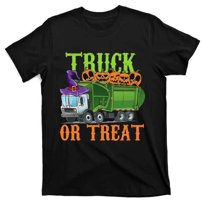 Spooky Trash Truck Pumpkins Halloween Baby Costume T-Shirt