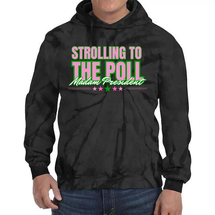 Strolling To The Poll President Kamala Harris 2024 Tie Dye Hoodie