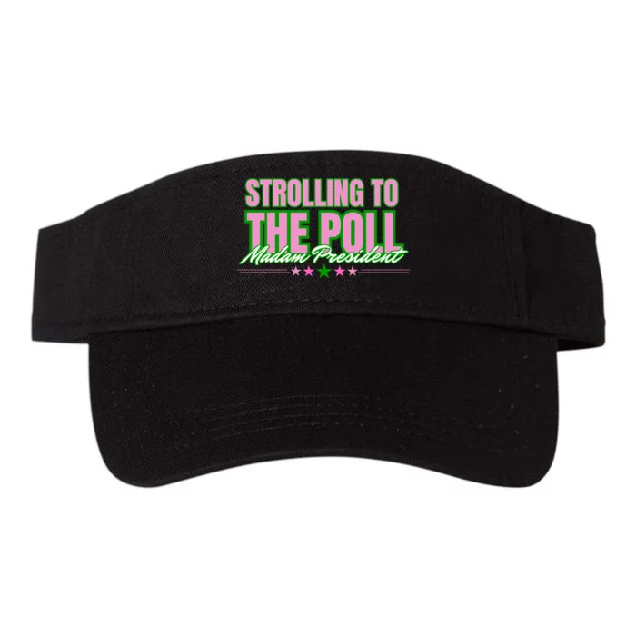 Strolling To The Poll President Kamala Harris 2024 Valucap Bio-Washed Visor