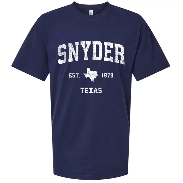 Snyder Texas Tx Vintage Sports Sueded Cloud Jersey T-Shirt