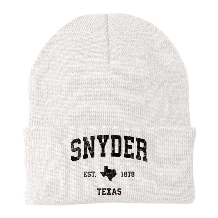 Snyder Texas Tx Vintage Sports Knit Cap Winter Beanie