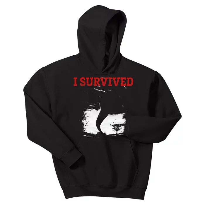 Storm Tornado Twister And Hurricane Weather I Survived Kids Hoodie