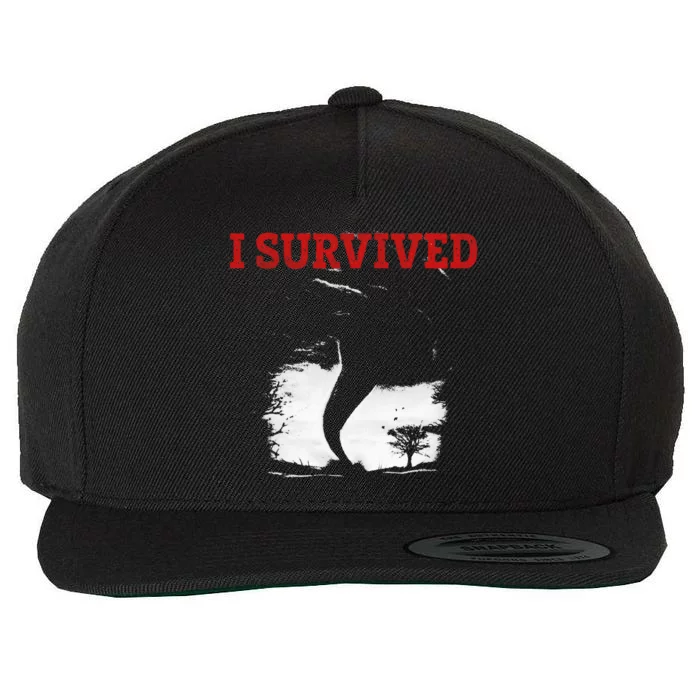 Storm Tornado Twister And Hurricane Weather I Survived Wool Snapback Cap