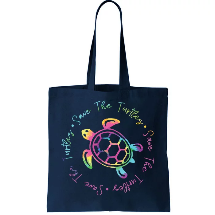 Save Turtles Tie Dye Sea Turtle Save Earth Ocean Planet Tote Bag