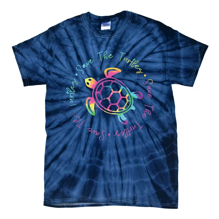 Save Turtles Tie Dye Sea Turtle Save Earth Ocean Planet Tie-Dye T-Shirt