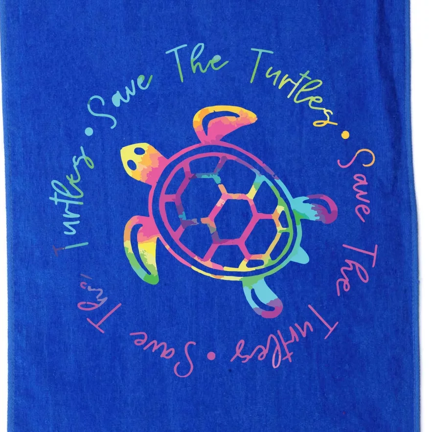 Save Turtles Tie Dye Sea Turtle Save Earth Ocean Planet Platinum Collection Golf Towel