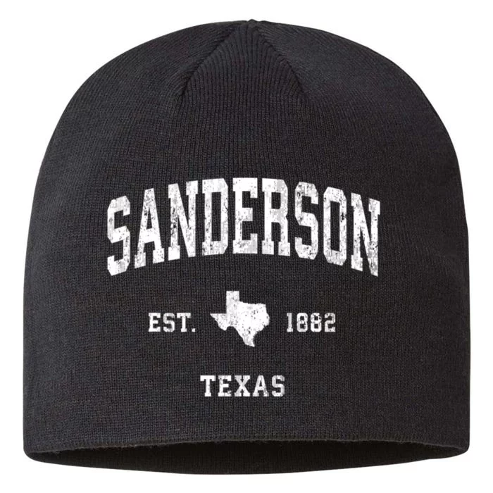 Sanderson Texas Tx Vintage Athletic Sports 8 1/2in Sustainable Knit Beanie