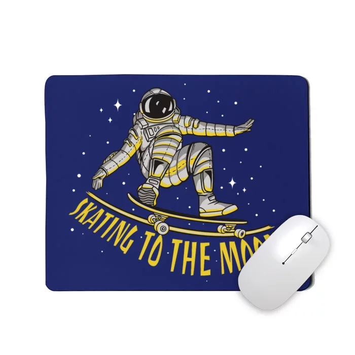 Skating To The Moon Astronaut Mousepad