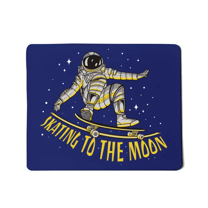 Skating To The Moon Astronaut Mousepad