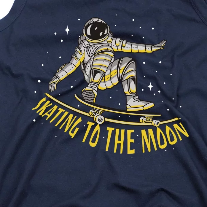 Skating To The Moon Astronaut Tank Top