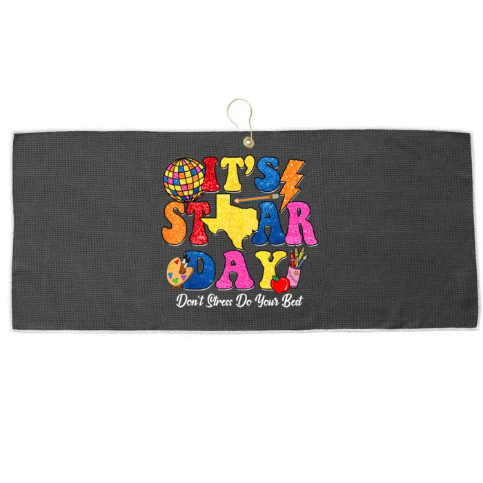 Staar Testing Test Day DonT Stress Do Your Best Teacher Large Microfiber Waffle Golf Towel