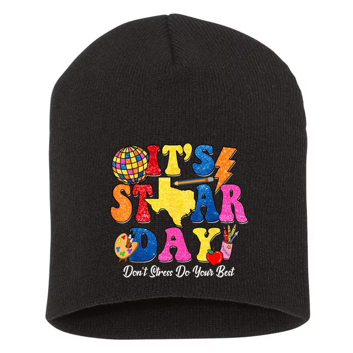 Staar Testing Test Day DonT Stress Do Your Best Teacher Short Acrylic Beanie