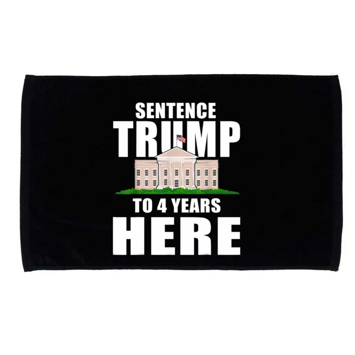 Sentence Trump To 4 Years Here Trump 2024 Funny 4th Of July Microfiber Hand Towel