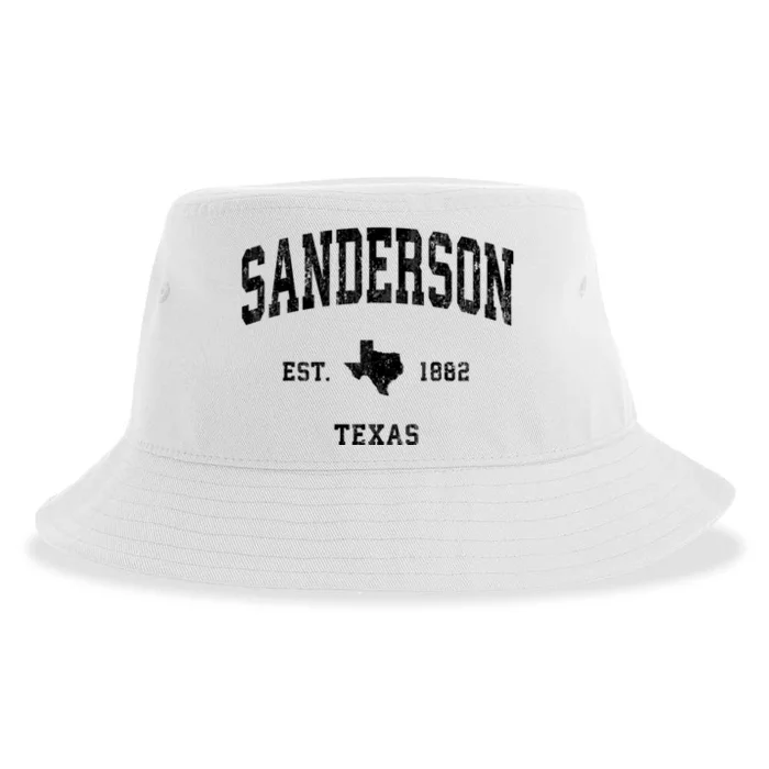 Sanderson Texas Tx Vintage Established Athletic Sports Design Sustainable Bucket Hat