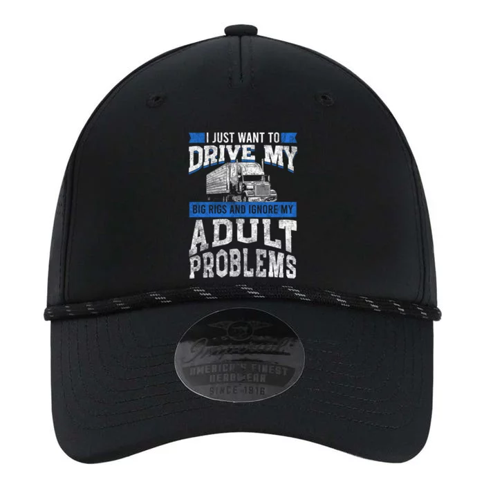 Semi Trailer Truck Driver Drive My Big Rigs Trucker Dad Gift Performance The Dyno Cap