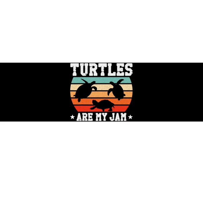 Sea Turtle Tortoise Retro Vintage Turtles Are My Jam Bumper Sticker