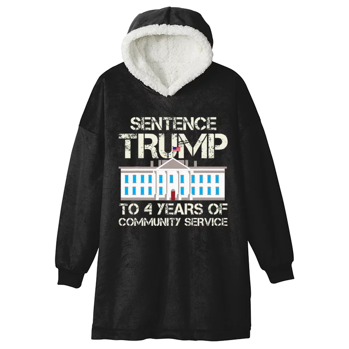 Sentence Trump To 4 Years Of Community Service Hooded Wearable Blanket