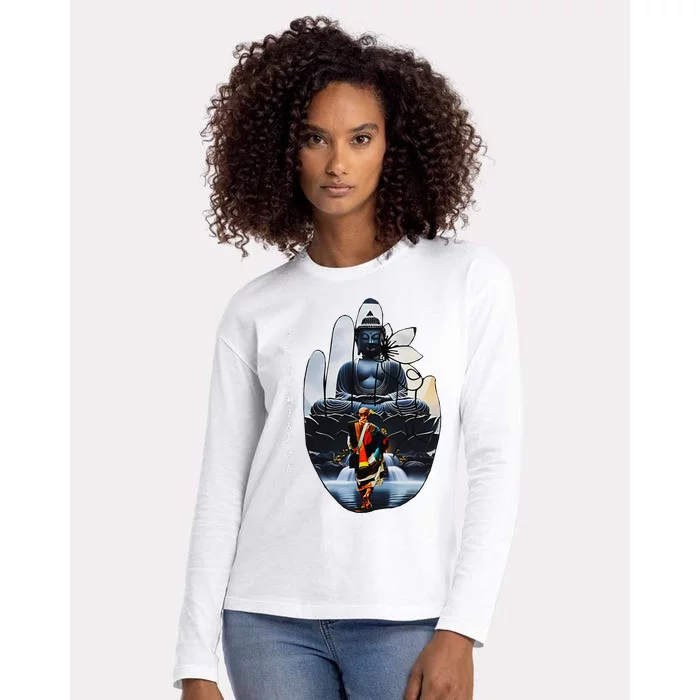 Su Thay Thich Minh Tue Buddhist Monks Womens Cotton Relaxed Long Sleeve T-Shirt