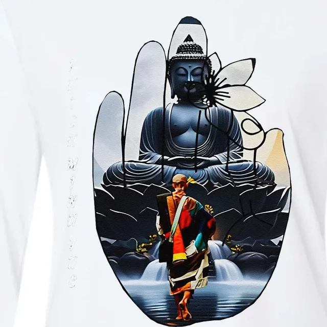 Su Thay Thich Minh Tue Buddhist Monks Womens Cotton Relaxed Long Sleeve T-Shirt