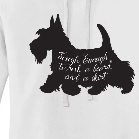 Scottish Terrier Tough Enough To Rock A Beard And A Skirt Women's Pullover Hoodie