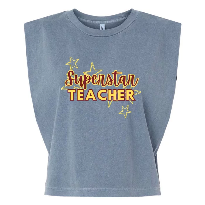 Superstar Teacher Teacher Back To School Garment-Dyed Women's Muscle Tee