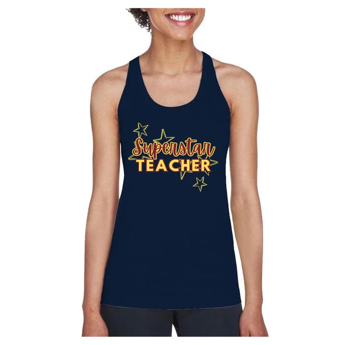 Superstar Teacher Teacher Back To School Women's Racerback Tank