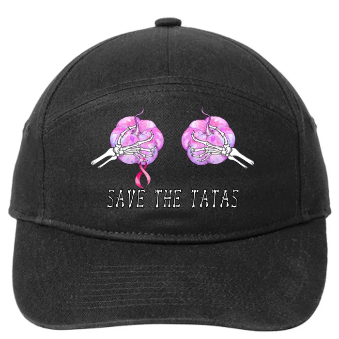 Save The TaTas Halloween Breast Cancer Awareness 7-Panel Snapback Hat