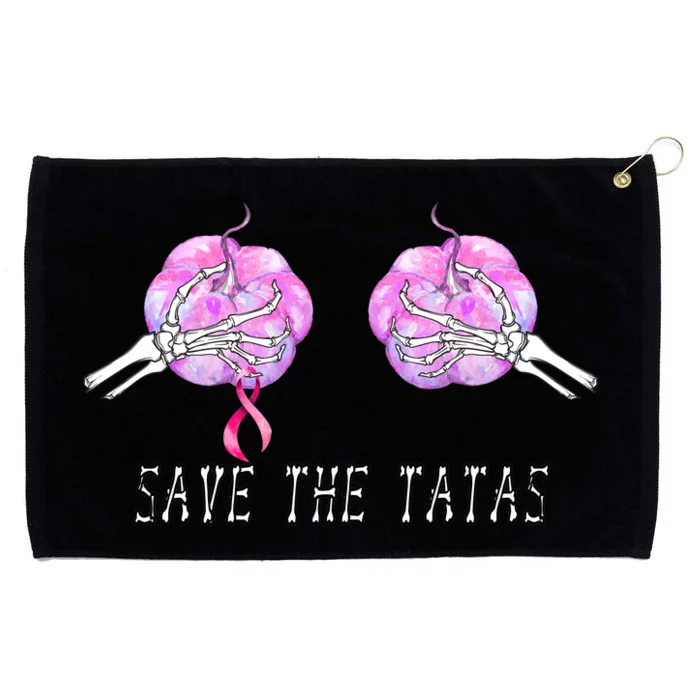 Save The TaTas Halloween Breast Cancer Awareness Grommeted Golf Towel