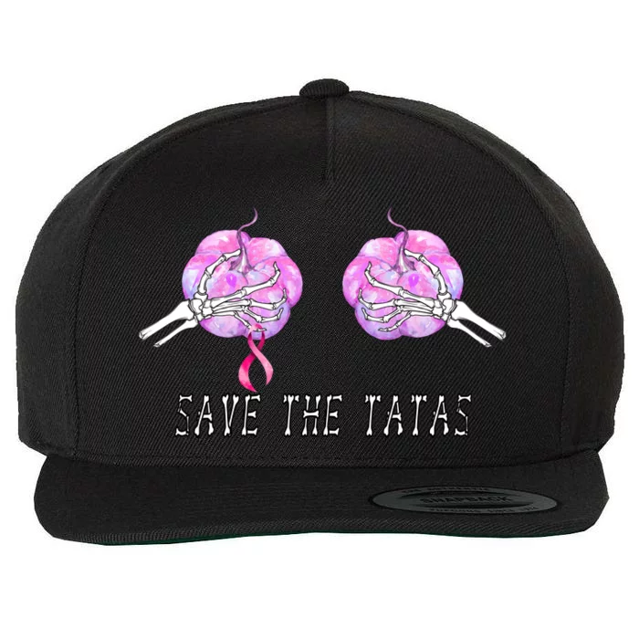 Save The TaTas Halloween Breast Cancer Awareness Wool Snapback Cap