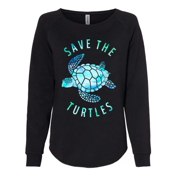 Save The Turtles Sea Turtle Tie Dye Ocean Wildlife Earth Day Womens California Wash Sweatshirt