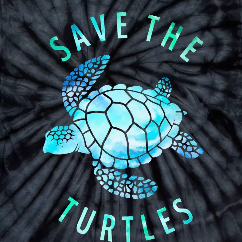 Save The Turtles Sea Turtle Tie Dye Ocean Wildlife Earth Day Tie-Dye T-Shirt