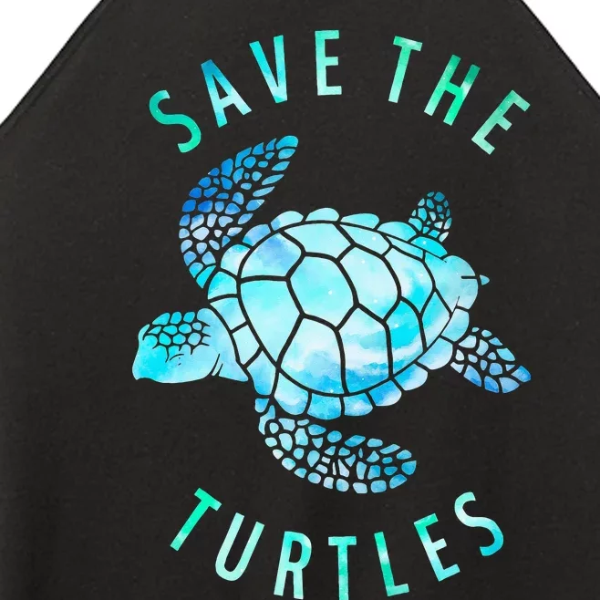 Save The Turtles Sea Turtle Tie Dye Ocean Wildlife Earth Day Women’s Perfect Tri Rocker Tank