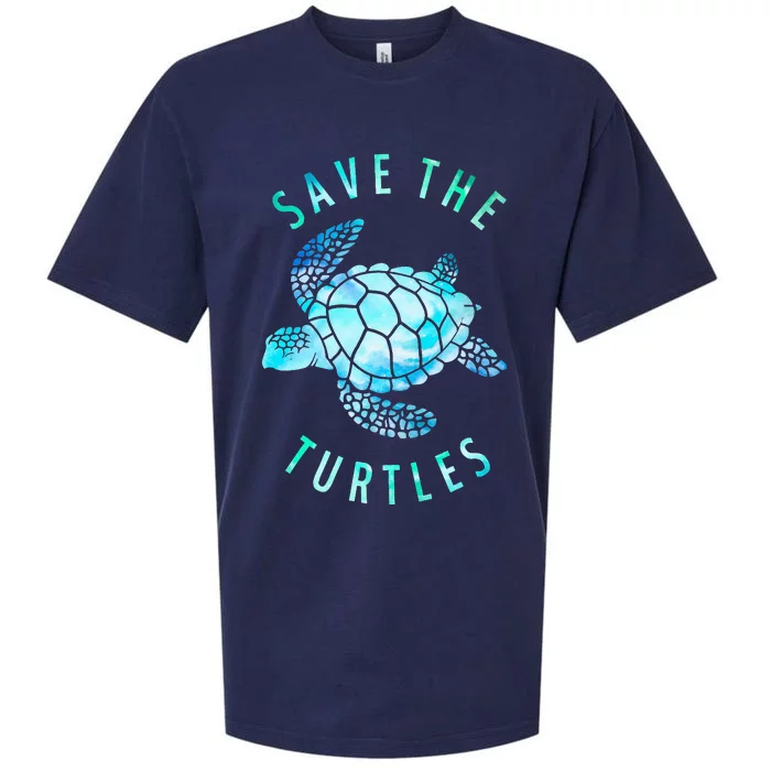 Save The Turtles Sea Turtle Tie Dye Ocean Wildlife Earth Day Sueded Cloud Jersey T-Shirt