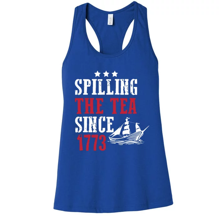 Spilling The Tea Since 1773 Women's Racerback Tank