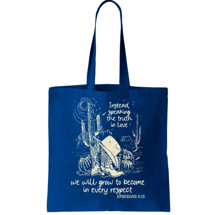 Speaking The Truth In Love Inspirational Christian Cow Gift Tote Bag