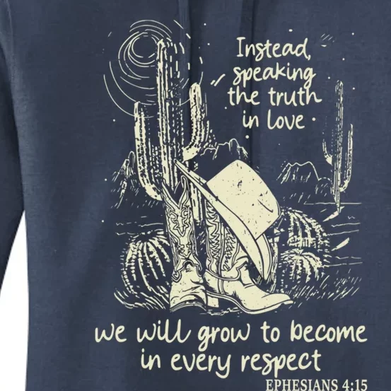 Speaking The Truth In Love Inspirational Christian Cow Gift Women's Pullover Hoodie