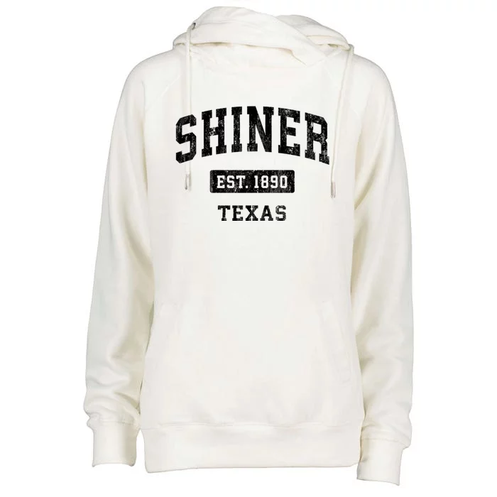 Shiner Texas Tx Vintage Sports Established Womens Funnel Neck Pullover Hood