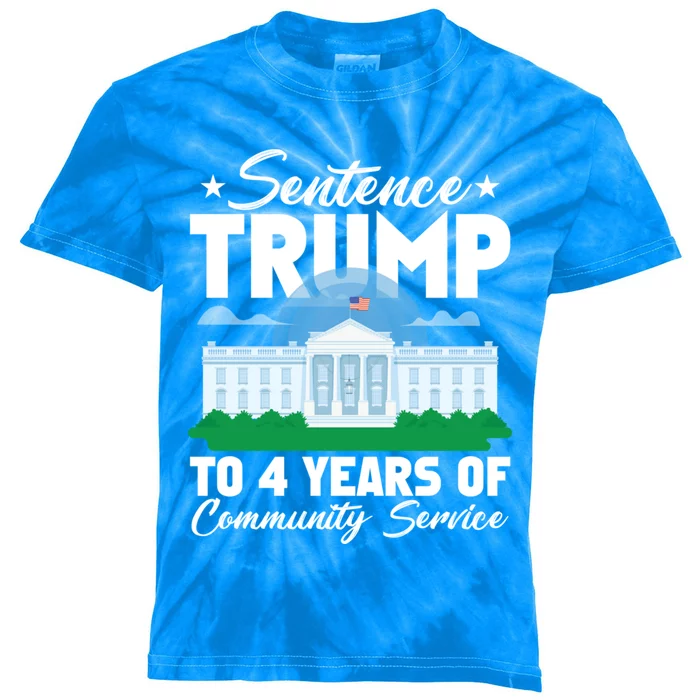 Sentence Trump To 4 Years Of Community Service Gift Kids Tie-Dye T-Shirt