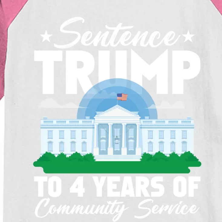 Sentence Trump To 4 Years Of Community Service Gift Kids Colorblock Raglan Jersey