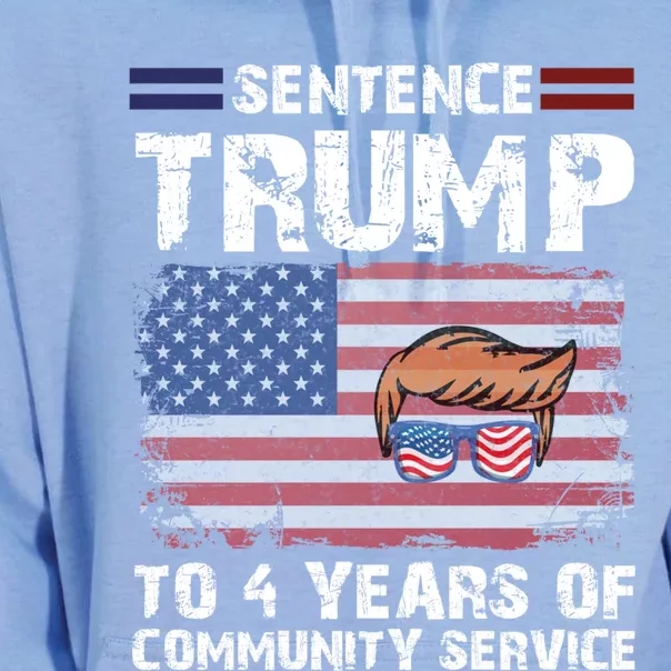 Sentence Trump To 4 Years Of Community Service Trump 2024 Cool Gift Unisex Surf Hoodie