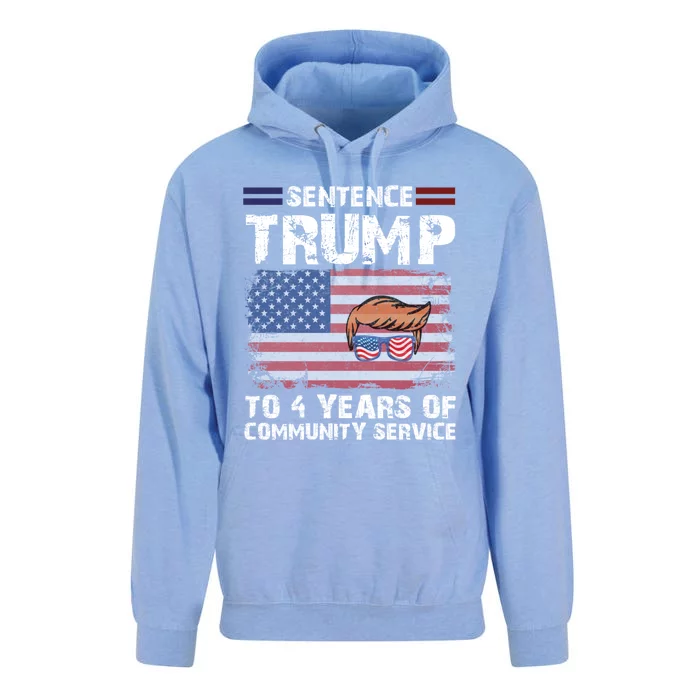 Sentence Trump To 4 Years Of Community Service Trump 2024 Cool Gift Unisex Surf Hoodie