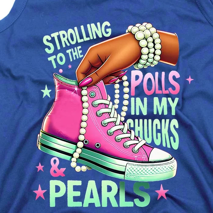 Strolling To The Polls In My Chucks & Pearls Tank Top