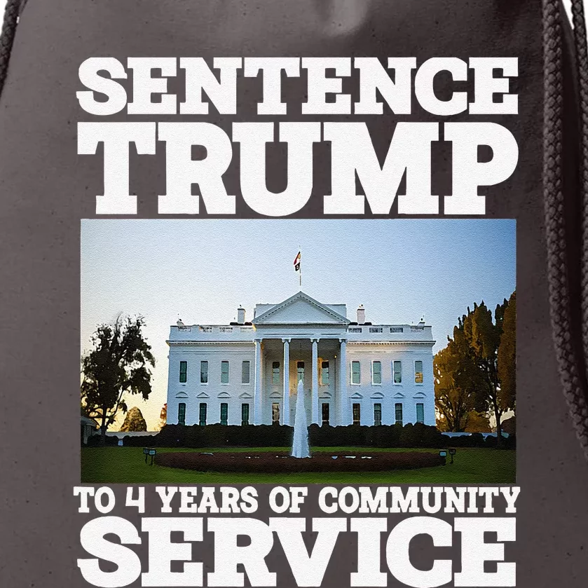 Sentence Trump To 4 Years Of Community Service White House Drawstring Bag