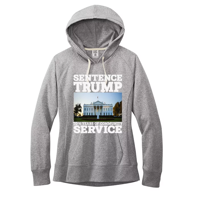 Sentence Trump To 4 Years Of Community Service White House Women's Fleece Hoodie