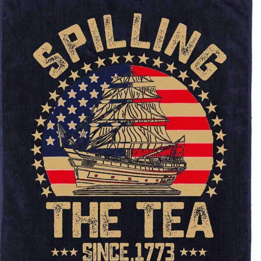 Spilling The Tea Since 1773 Patriotic History Teacher Platinum Collection Golf Towel