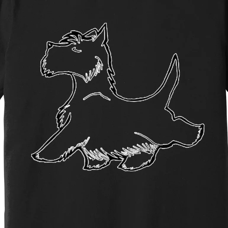 Scottish Terrier Tough Enough To Rock A Beard And Skirt Premium T-Shirt