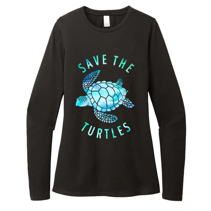 Save The Turtles Sea Turtle Tie Dye Ocean Wildlife Earth Day Womens CVC Long Sleeve Shirt