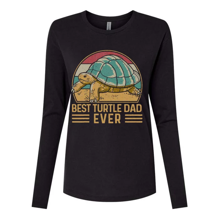 Sea Turtle Tortoise Dad Retro Vintage Best Turtle Dad Ever Womens Cotton Relaxed Long Sleeve T-Shirt