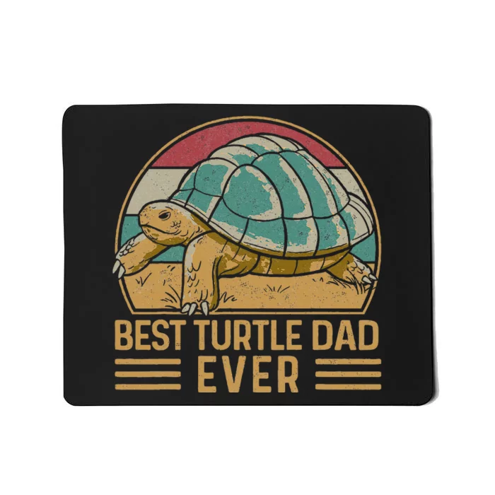 Sea Turtle Tortoise Dad Retro Vintage Best Turtle Dad Ever Mousepad